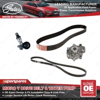 Gates Alt Drive Belt Kit + Water Pump for Mazda CX-3 DK CX-30 DM DT ED 2.0L