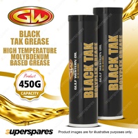 2 x Gulf Western Black Tak Grease High Temperature Molybdenum Based Grease 450g