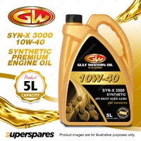 1 x Gulf Western SYN-X 3000 10W-40 API SN/CF ACEA A3/B4 Premium Engine Oil 5L