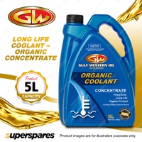 1 x Gulf Western Long Life Coolant Organic Anti-Boil&Freeze Concentrate Red 5L