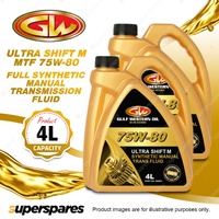 2 x Gulf Western Ultra Shift 75W-80 Full Synthetic Manual Transmission Fluid 4L