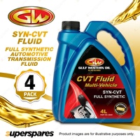 4 x Gulf Western SYN-CVT Full Synthetic Automotive Transmission Fluid 4L