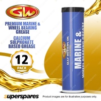 12 x Gulf Western Marine & Wheel Bearing Grease Calcium Sulphonate Based 450g