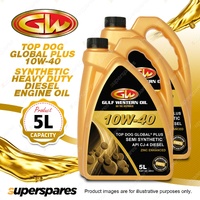 2 x Gulf Western Top Dog Global Plus 10W-40 Heavy Duty Diesel Engine Oil 5L