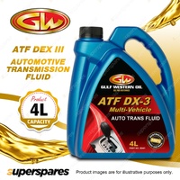 1 x Gulf Western ATF DX III Multi-Vehicle Automotive Transmission Fluid 4L