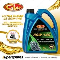 1 x Gulf Western Ultra Clear LS 80W-140 Full Synthetic Gear Oil 4L