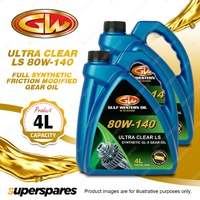 2 x Gulf Western Ultra Clear LS 80W-140 Full Synthetic Gear Oil 4L