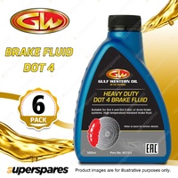 6 x Gulf Western Brake Fluid Dot 4 for Passenger & Commercial Vehicles 500ml