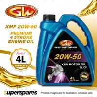 1 x Gulf Western XMP 20W-50 SL/CF Premium 4 Stroke Multi-Grade Engine Oil 4L