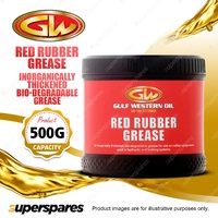 1 x Gulf Western Red Rubber Grease Inorganically Thickened Bio-Degradable 500g
