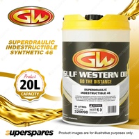 Gulf Western Superdraulic Indestructible Synthetic 46 Hydraulic Oil 20L