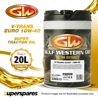 Gulf Western V-Trans Euro 10W-40 High Performance Super Tractor Oil 20L