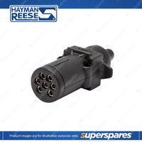 Hayman Reese Trailer Plug - 7 Pin Plastic - Small Round - Electrical & Wiring