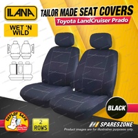 Ilana Black Wet'N Wild Car Seat Covers for Toyota LandCruiser Prado 150 Wagon