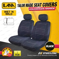 Rear Tailor Made Black Wet'N Wild Seat Covers for Volkswagen Amarok 2H Dual Cab