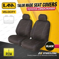 Rear Tailor Made Black Velocity Seat Covers for Toyota LandCruiser VDJ76R VDJ79R