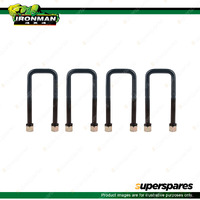 Rear Ironman 4x4 Leaf Spring Square U-Bolt Kit 1102UBK Length 155mm 4WD Offroad