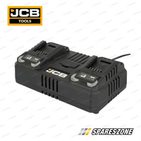 JCB Tools 18V 4.5A Dual Port Fast Charger - Overcharge & Thermal Protection