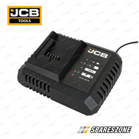 JCB Tools 18V 9A Fast Charger Output Voltage 20.5V DC - Over-Charge Protection