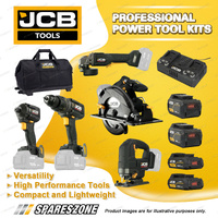 5Pcs JCB Tools Kit Combi Drill+Impact Driver+Circular Saw+Angle Grinder+Jigsaw