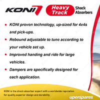 2 x Front KONI Heavy Track Shock Absorbers 30-1311SP1 Rebound Damping Adjustable