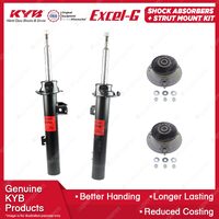 2 Front KYB Shock Absorbers + Strut Mount Kit for BMW 1 Series E82 E87 E88 03-15