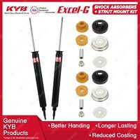 Pair Rear KYB Shock Absorbers + Strut Mount Kit for BMW X1 E84 sDrive SUV 10-15