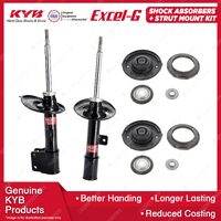 2 Front KYB Shock Absorbers Strut Mount Kit for Citroen C4 Picasso Wagon 07-12