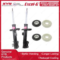 2 Front KYB Shock Absorbers + Strut Mount Kit for Fiat Punto 188 Hatchback 06-on