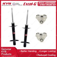 Pair Front KYB Shock Absorbers + Strut Top Mount Kit for Fiat Ducato 07-12