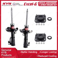 2 Front KYB Shock Absorbers + Strut Top Mount Kit for Ford Laser KN KQ 99-02