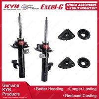 2 Front KYB Shock Absorbers + Strut Top Mount Kit for Ford Focus LS LT 05-09