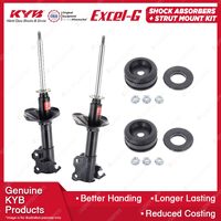 2 Front KYB Shock Absorbers + Strut Top Mount Kit for Holden Astra LD 87-89