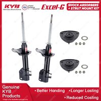 2 Front KYB Shock Absorbers + Strut Top Mount Kit for Holden Barina MF MH 89-94