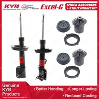 2 Front KYB Shock Absorbers + Strut Mount Kit for Holden Vectra JR JS V6 97-02