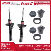 2 Front KYB Shock Absorbers + Strut Top Mount Kit for Holden Astra TS 98-07