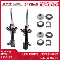 Pair Front KYB Shock Absorbers + Strut Top Mount Kit for Holden Astra AH 04-10