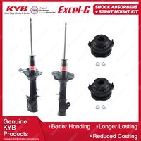 2 Rear KYB Shock Absorbers Strut Mount Kit for Kia Carens TB Mentor AFB 98-01