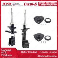 2 Front KYB Shock Absorbers Strut Mount Kit for Land Rover Freelander SUV 00-07