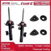 2 Front KYB Shock Absorbers + Strut Top Mount Kit for Mazda Mazda 3 BK BL 04-14