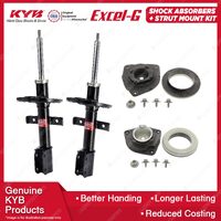 2 Front KYB Shock Absorbers Strut Mount Kit for Renault Clio MK III Hatch 08-ON