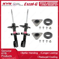 2 Front KYB Shock Absorbers + Strut Mount Kit for Renault Captur X87 Wagon 15-ON