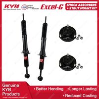 2 Front KYB Shock Absorbers Strut Mount Kit for Toyota Hilux GGN25R KUN26R 05-15