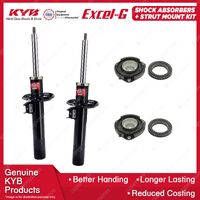 2 Front KYB Shock Absorbers + Strut Top Mount Kit for Volkswagen Golf Mk V 03-10