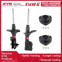 Pair Front KYB Shock Absorbers Strut Top Mount Kit for Volvo V40 FWD Wagon 99-01