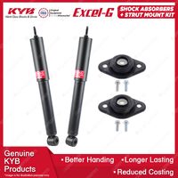 2 Rear KYB Shock Absorbers + Strut Mount Kit for Volvo S70 V70 Sedan Wagon 97-01