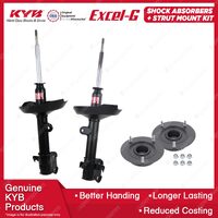 Pair Front KYB Shock Absorbers + Strut Top Mount Kit for Honda MDX YD 03-07