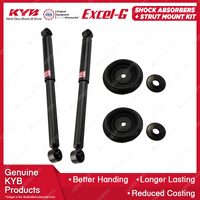 Pair Front KYB Shock Absorbers + Strut Top Mount Kit for Hyundai Accent RB