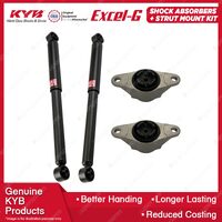 Pair Rear KYB Shock Absorbers + Strut Top Mount Kit for Mazda CX-3 DK 15-on