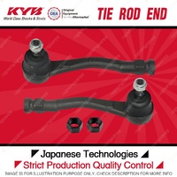 2 x KYB Front Tie Rod Ends for Peugeot 308 CC 1.6L 2.0L EP6CDT DW10BTED4 08-17